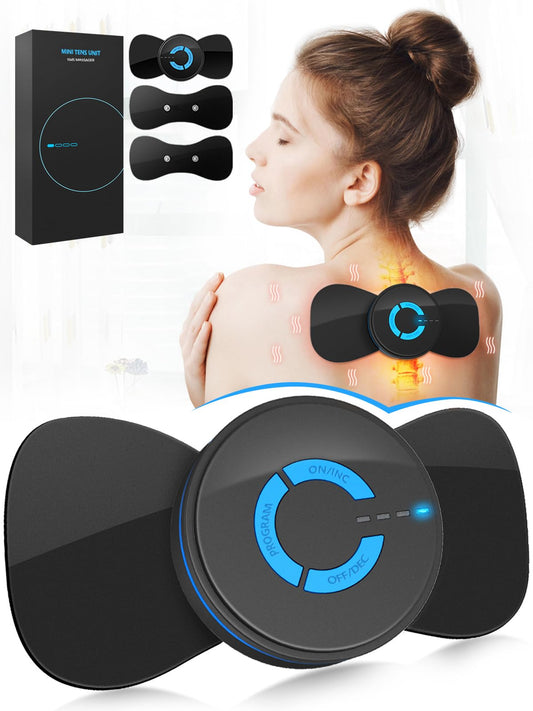 Mini Massager & Tens and Powered Muscle StimulatorTens Unit EMS Microcurrent Machine - FSA or HSA Eligible Low Frequency Multi-Function Physiotherapy Instrument for Full Body Pain Relief Therapy